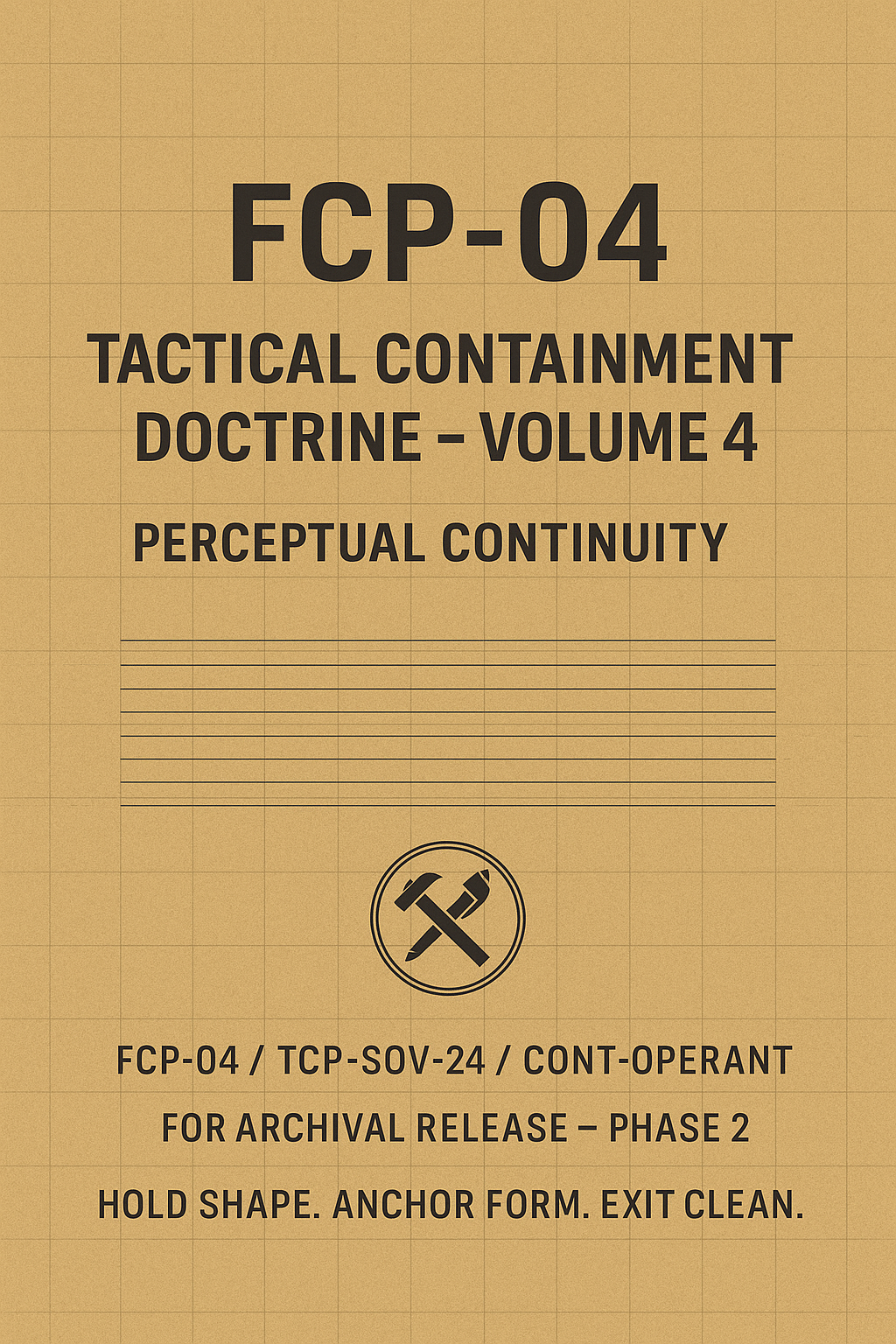 FCP-04 cover — khaki field manual with MPSoL emblem