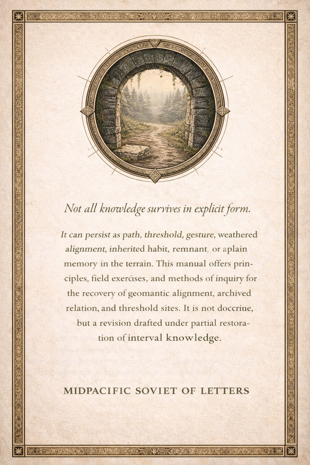 Geomancer Initiate Manual, Vol. 1 back cover