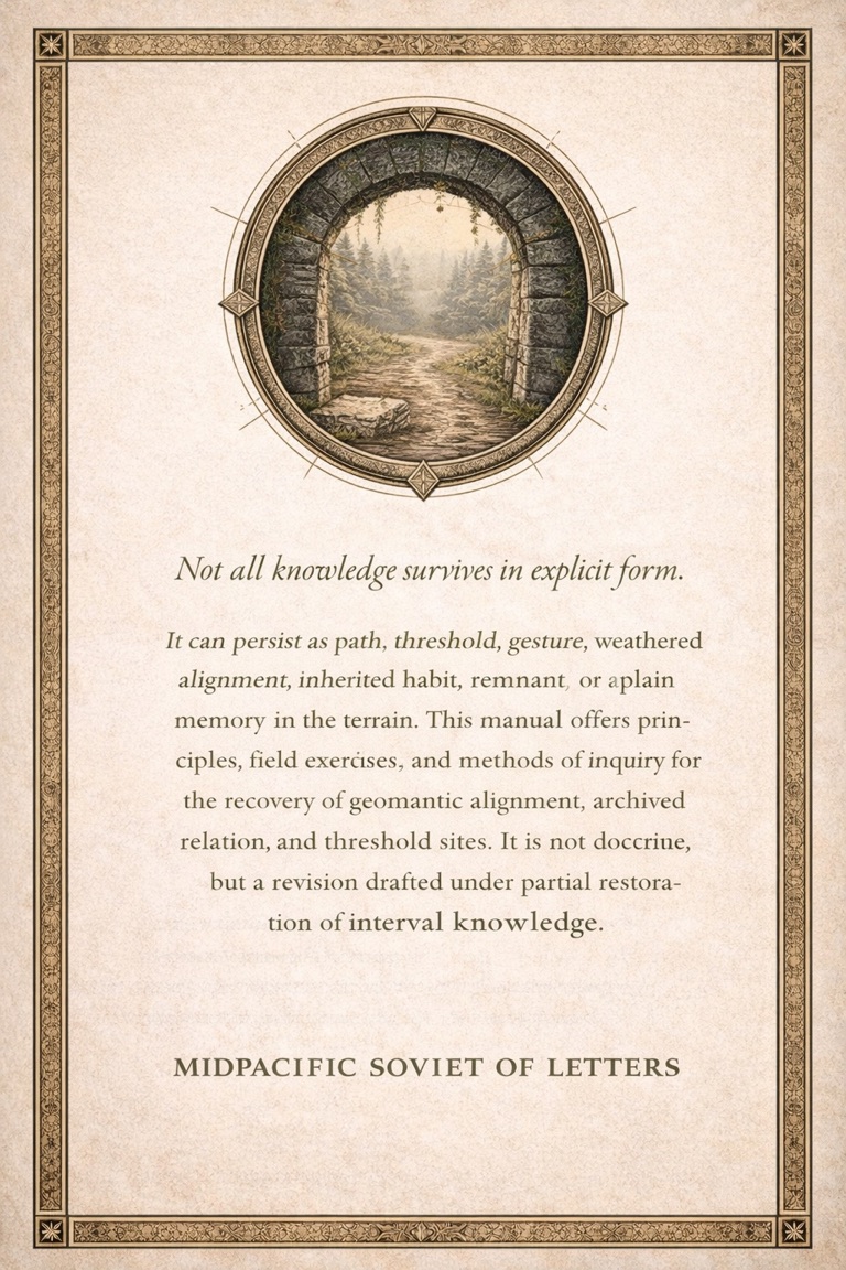 Geomancer Initiate Manual, Vol. 1 back cover