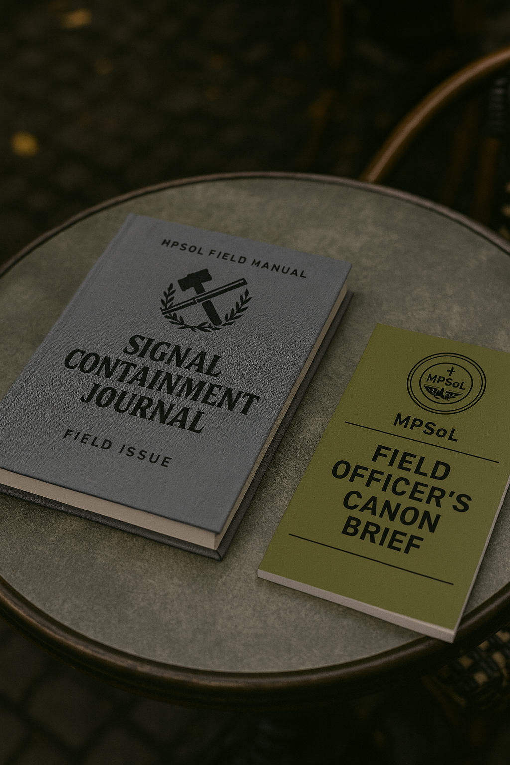 Field journal with induction briefing