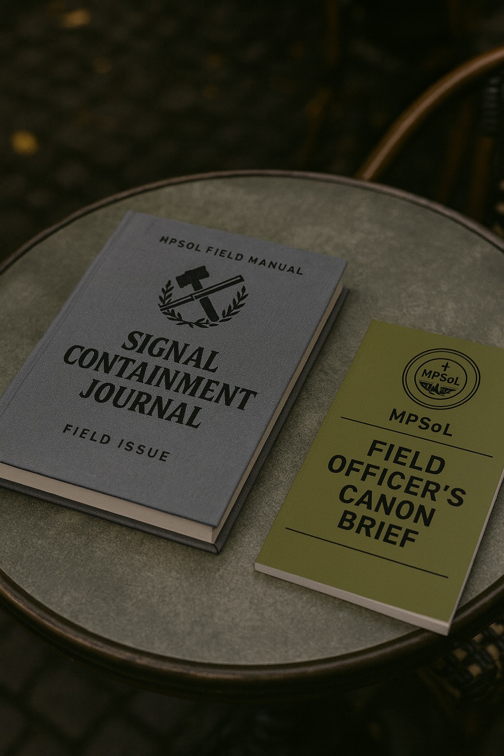 Field journal with induction briefing