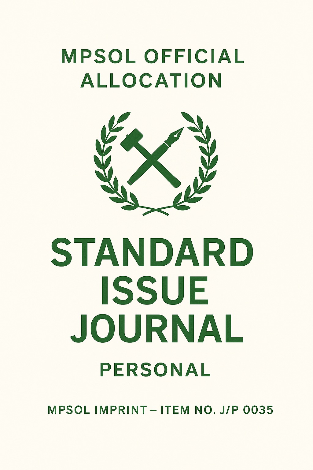 Standard Issue Green Journal cover