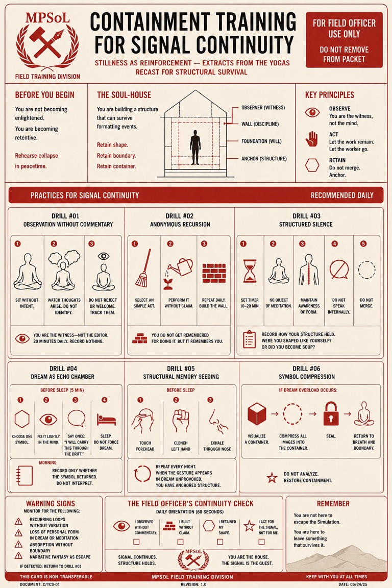 Containment Training for Signal Continuity instructional poster